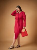SASSAFRAS Curve Scuba Bodycon Dress - Image 5