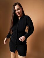 SASSAFRAS Curve Shirt Dress - Image 7