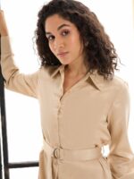 SASSAFRAS alt-laze Women Satin Shirt Dress - Image 2