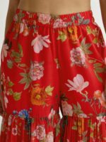 Shae by SASSAFRAS Women Floral Printed Regular Sequinned Kurta with Sharara - Image 3