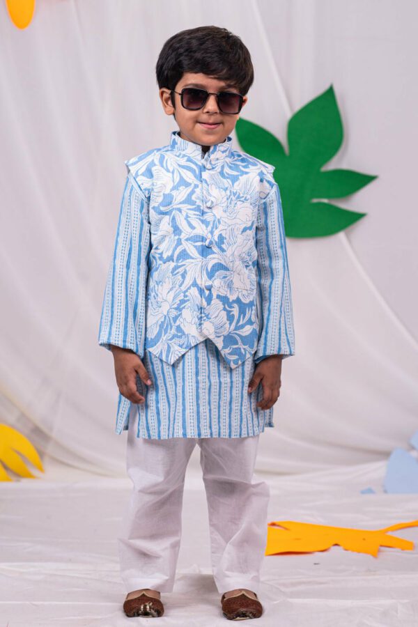 Boys' Blue Nehru Jacket