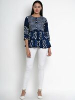 Bhama Couture Women Blue Printed Top - Image 6