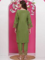 Bhama Couture Women Floral Embroidered Regular Kurta with Palazzos - Image 5