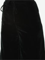 Biba Women Black Solid Wide Leg Velvet Ethnic Palazzos - Image 6