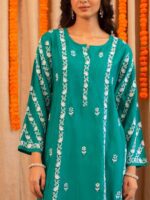 HOUSE OF KARI Women Chikankari Muslin Kurta - Image 2