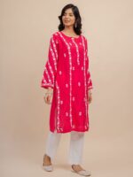House of Kari Women Chikankari Muslin Kurta - Image 3