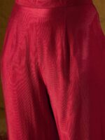 Indo Era Ethnic Motifs Yoke Design Sequinned Liva Straight Kurta with Trousers & Dupatta - Image 6