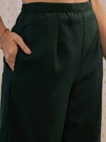 Indo Era Floral Embroidered Round Neck Straight Kurta with Palazzos & Dupatta - Image 3
