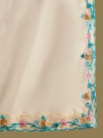 Indo Era Floral Embroidered Thread Work Kurta With Trousers & Dupatta - Image 3