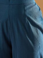 Indo Era Floral Yoke Design Empire A-Line Sequinned Liva Kurta with Trousers - Image 3