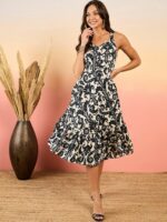 MABISH by Sonal Jain Ethnic Motifs Printed Sleeveless Crepe Fit & Flare Midi Dress - Image 2