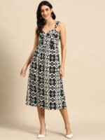 MABISH by Sonal Jain Printed Crepe A-Line Midi Dress