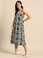 MABISH by Sonal Jain Printed Crepe A-Line Midi Dress - Image 3