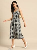 MABISH by Sonal Jain Printed Crepe A-Line Midi Dress - Image 5