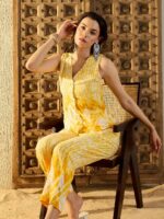 MABISH by Sonal Jain Printed V-Neck Top With Trouser - Image 7
