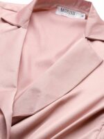 MABISH by Sonal Jain Satin Shirt Collar Wrap Midi Dress - Image 2