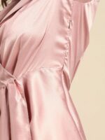 MABISH by Sonal Jain Satin Shirt Collar Wrap Midi Dress - Image 6