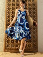 MABISH by Sonal Jain Women Tie and Dye Printed A-Line Midi Dress