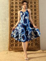 MABISH by Sonal Jain Women Tie and Dye Printed A-Line Midi Dress - Image 2