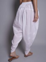 Seva Chikan Women Cotton Hand Embroidered Chikankari Dhoti Pants - Image 4
