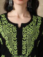 Seva Chikan Women Ethnic Motifs Embroidered Chikankari Handloom Kurta - Image 2