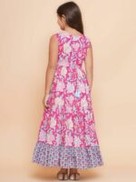 Bitiya by Bhama Girls Ethnic Motifs Print Fit & Flare Maxi Dress - Image 6