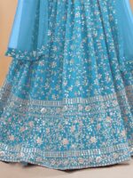 FABPIXEL Embroidered Sequinned Semi-Stitched Lehenga Choli With Dupatta - Image 2