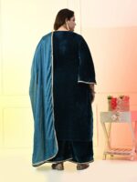 PrettyPlus by Desinoor.com Plus Size Ethnic Motifs Embroidered Thread Work Kurta Set - Image 5