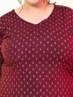 PrettyPlus by Desinoor.com Plus Size Ethnic Motifs Printed Kurta with Trousers & Dupatta - Image 2