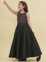 Bitiya by Bhama Ethnic Motifs Embroidered Fit & Flare Maxi Dress - Image 4