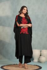 Alaya Black Kaftan Set