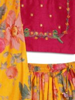 Tiber Taber Girls Embroidered Pure Cotton Ready to Wear Lehenga & Blouse With Dupatta - Image 2