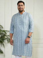 Men's Grey Cotton Kurta