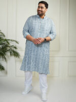 Men's Grey Cotton Kurta - Image 5