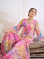 Shae by SASSAFRAS Floral Printed Zari Straight Kurta With Sharara - Image 6