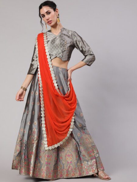 AKS Ready To Wear Lehenga & Blouse With Dupatta
