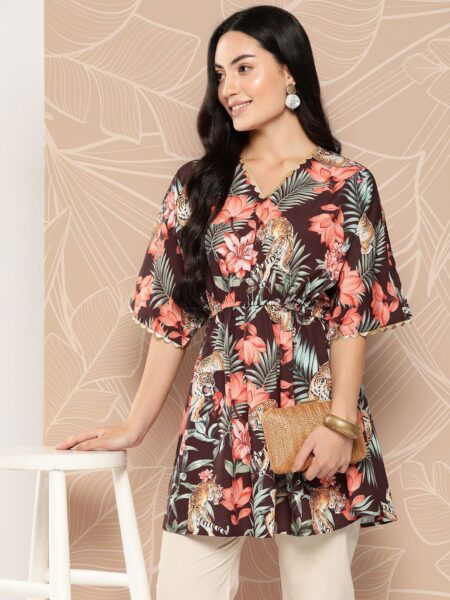Ahalyaa Floral Printed Tunic