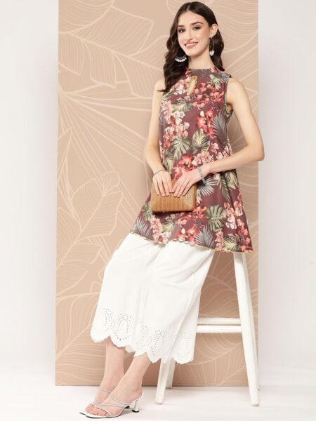 Ahalyaa Halter Neck Printed Tunic