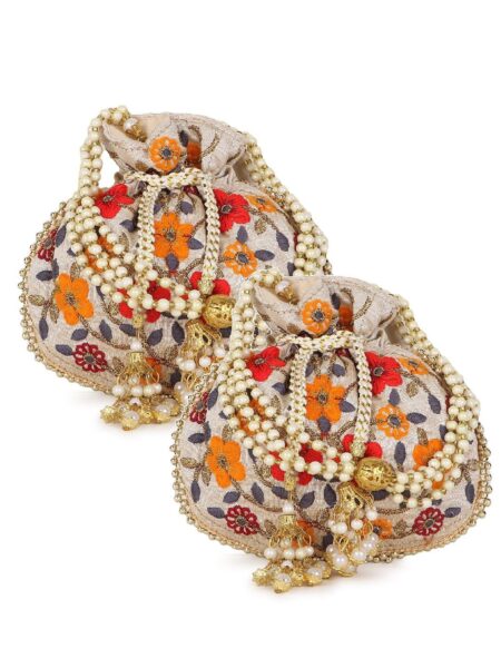 Anekaant Embroidered Potli Clutch