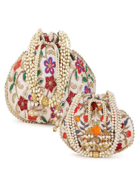 Anekaant Embroidered Potli Clutch