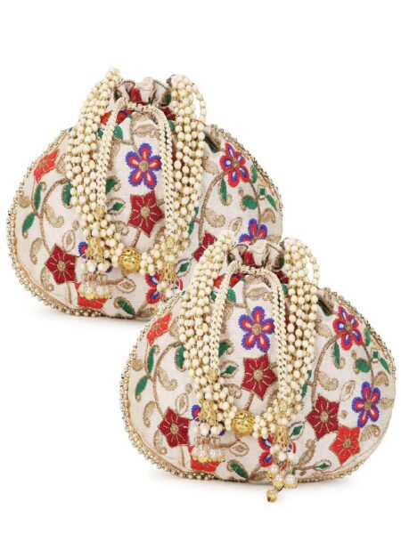 Anekaant Embroidered Potli Clutch