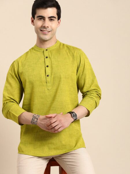 Anouk Men Mandarin Collar Pure Cotton Kurta
