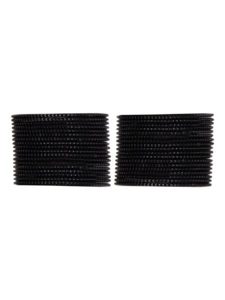 Arendelle Girls Set Of 36 Black Shinning Metal Bangles