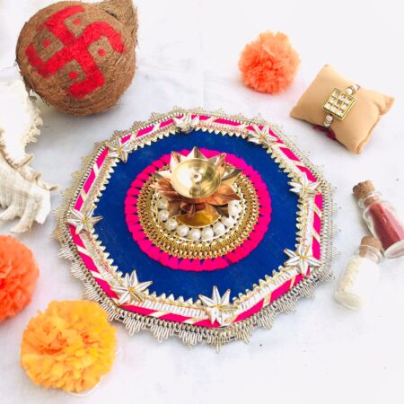 Brass Diya Thali Set