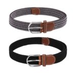 CRUSSET Unisex Set of 2 Textured Belt