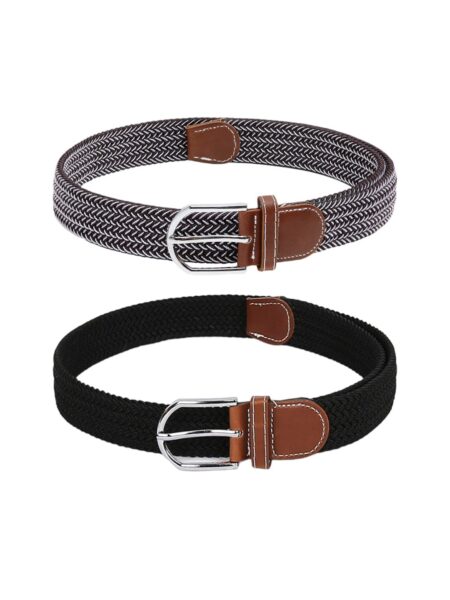 CRUSSET Unisex Set of 2 Textured Belt
