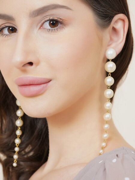 DressBerry Gold-Plated Contemporary Drop Earrings
