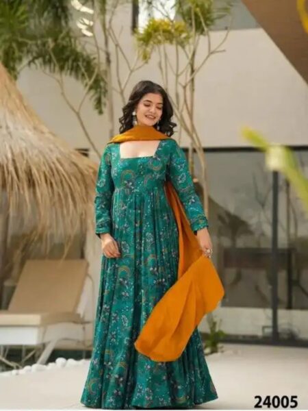 Beautiful Digital Printed Ethnic Gown