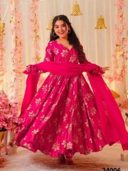 Beautiful Digital Printed Ethnic Gown