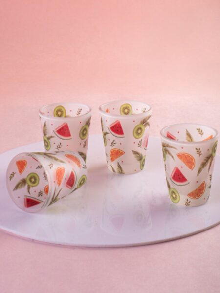Fruit Fest Frosted Shot Glasses - Set of 4